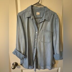 Chico's Light Blue Denim Blouse